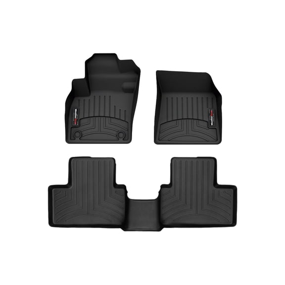 WeatherTech Custom Fit FloorLiners compatible with 2023-2026 Volvo XC40 - 1st & 2nd Row, Black