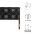 thumbnail image 3 of Pemberley Row Vegan Leather Walnut Black King Headboard Rectangular Adjustable Assembly Required, 3 of 8