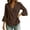 Coffee, variant on Gytharion Women's Plus Size Wrap Front Blouses V Neck Three Quarter Flare Sleeve Loose Solid Color Tunic Tops Asymmetrical Hem Versatile Casual Shirts