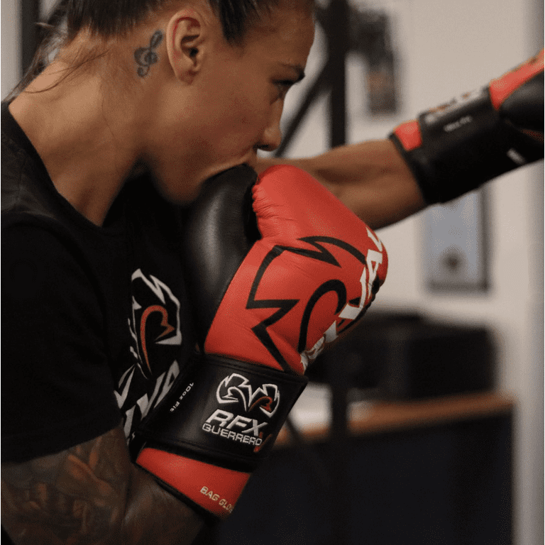 Rival Boxing RFX-Guerrero-V HDEF Bag Gloves - 10 oz. - White/Gold