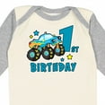 thumbnail image 4 of Inktastic 1st Birthday Monster Truck Boys Long Sleeve Baby Bodysuit, 4 of 5