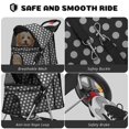 thumbnail image 5 of Pet Stroller (Dot Black) Dog Cat Small Animals Carrier Cage 4 Wheels Folding Flexible Easy to Carry for Jogger Jogging Walking Travel Up to 30 Pounds with Sun Shade Cup Holder Mesh Window, 5 of 10