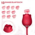 thumbnail image 1 of Xbonp Jouets Vibrateurs Roses pour Femmes, Vibrateur Point g 3 en 1 avec Gode Vibrant Rouge, 1 of 5