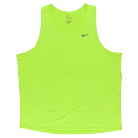 - Nike Mens Dri Fit Contour Running Singlet Volt