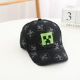 thumbnail image 1 of Minecraft Creeper Children's New Cartoon Outdoor Sun Protection Shading Boys Girls' Baseball cap Hat, 1 of 5