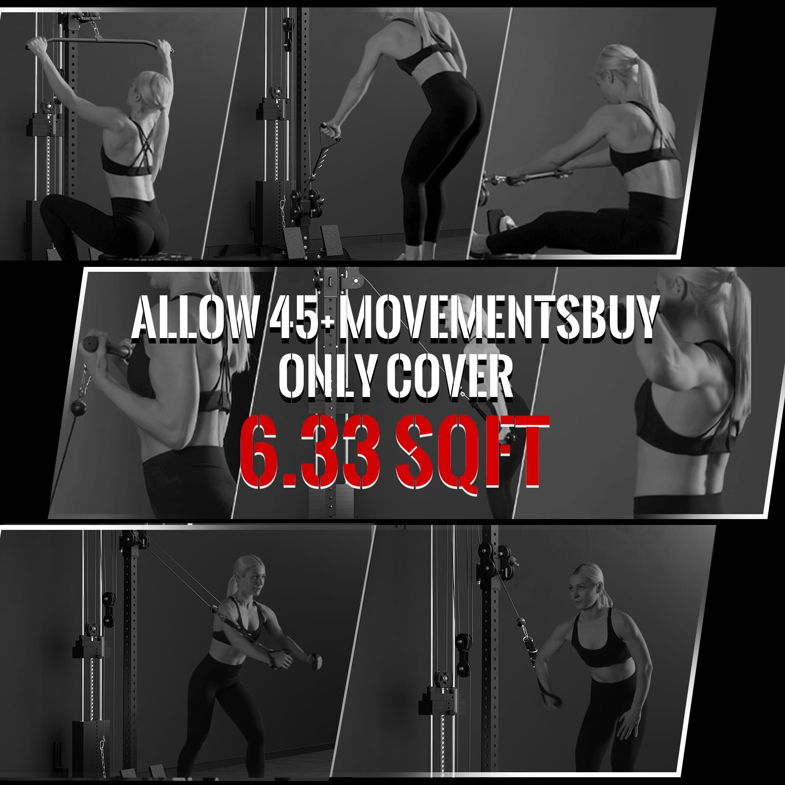 Leg Extension Mikolo Cable Crossover Machine, Lat Pull Down