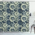 thumbnail image 1 of Ambesonne Grunge Shower Curtain, Circles of the Tree, 69"Wx84"L, Reseda Green Blue, 1 of 2