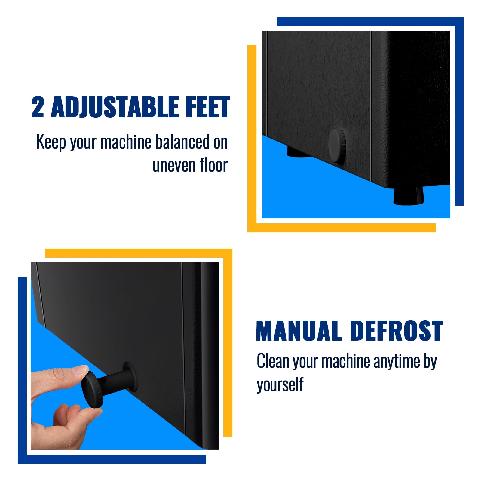 WANAI 3.5 Cu.ft Compact Freezer, Fast Cooling, Top Door Design, Energy-Efficient Deep Freezer Black