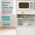 thumbnail image 5 of Best Choice Products Kids Play Kitchen Set w/ Espresso Machine, Ice Maker, Storage Island & Accessories - Cream Cottage, 5 of 9