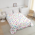 thumbnail image 4 of Colorful Dots King Comforter Set,Polka Dot Printed Bedding Set for Kids Boys Rainbow Geometry Down Comforter,Soft And Microfiber Modern Pattern Bedding Comforter Sets Hand-Painted Quilt Set, 4 of 7