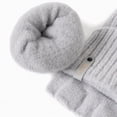 thumbnail image 5 of SAWOBUUN Kids Winter Convertible Flip Top Gloves Boys Girls Knit Half Finger Flip Mittens Warm Thermal Outdoor Cold Weather Gloves, 5 of 6
