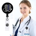 thumbnail image 2 of Nurse Badge Buckle Love Stethoscope Easy-To-Pull Buckle Retractable Badge Easy-To-Pull Certificate Buckle, 2 of 9