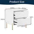 thumbnail image 2 of Boyel Living White 2 Drawers Nightstand, Bedside Table with Storage for Bedroom, Living Room, 2 of 6