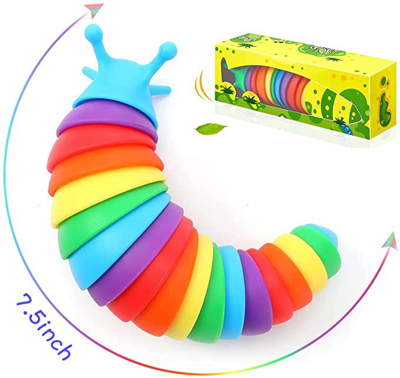 Fidget Slug Toy, Sensory Slug Fidget Toys for Kids & Adults, 1Pc Autism  Sensory Toys for Autistic Children Toddlers，Asmr Toys-3 4 5 6 7 8+ Year Old  Girl Boy Birthday Gifts 