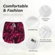 thumbnail image 4 of Balery Burgundy Tie Dye Pantalones cortos deportivos para mujer con forro y dos bolsillos, elásticos, para entrenamiento, gimnasio, yoga-Large, 4 of 7