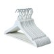 thumbnail image 1 of Perchas de madera 5 unidades - Fabricadas en la UE - Percha de madera blanca para tu armario - Gancho giratorio de 360° - Muescas alrededor de los hombros - Perchas, 1 of 5