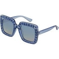 thumbnail image 4 of Oversized Square Frame Bling Rhinestone Crystal Design Sunglasses For Women, 4 of 13