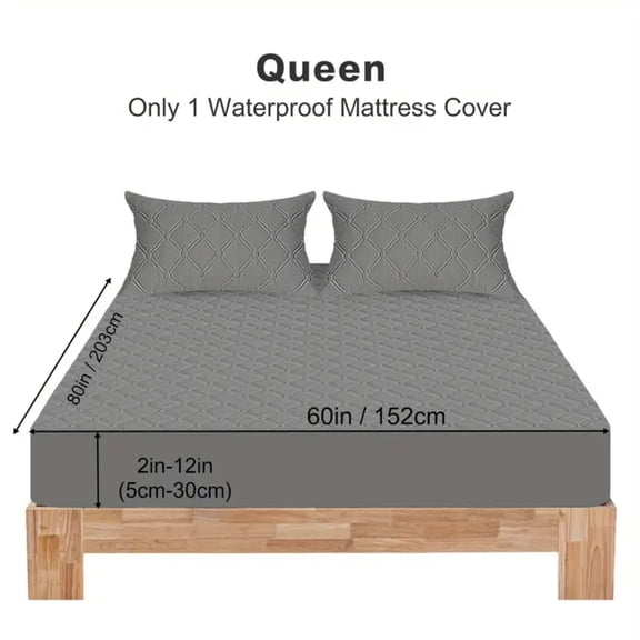 Lavish Cover Ultra Soft Waterproof Fitted Sheet, Washable Mattress Cover for Home, Hotel(Queen, Gray)