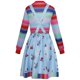thumbnail image 3 of Moonsky Child's Play Costume Child's Play Dress for Girls Halloween Costumes Horror Style Movie Cosplay Outfits for 4-12Y Blue(100#Royal Blue), 3 of 4