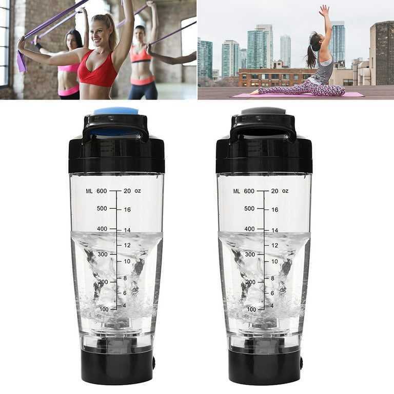 Electric Protein Shaker Bottle, 600ml Protein Powder Mixing Bottle, 20 for  Sports, Travel, Fitness, Gym, Outdoor White