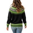 thumbnail image 2 of JUUNthy Cardigan Sweater for Womens, Long Sleeve Button Front Round Neck Vintage Warm Fashion Knit Outerwear Red XL, 2 of 14