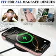 thumbnail image 5 of Compatible with iPhone 17 Wallet Case, Magnetic 2-in-1 Detachable Card Holder, Compatible with MagSafe, Vintage Leather RFID Blocking Flip Kickstand Case for Men Women,Rosegold, 5 of 10
