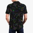 thumbnail image 4 of Balery Dinosaur Printed Men’s Short Sleeve Polo Shirt, Midweight Men's Shirt,Golf Polo shirts -X-Large, 4 of 9