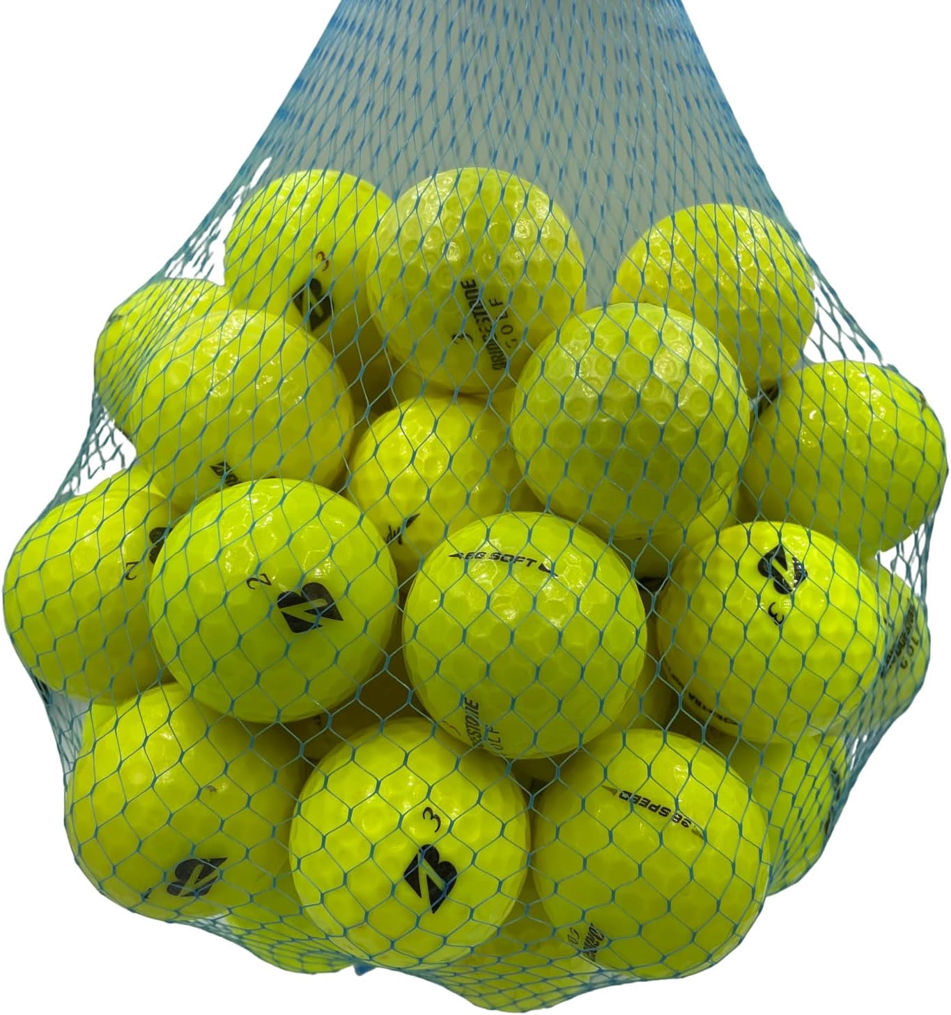 Golf Ball Planet - Bridgestone Mix Recycled Golf Balls (50 Pack, 3A/Good, Yellow)