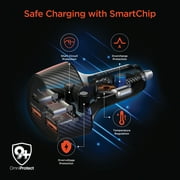 HyperGear SpeedBoost 50-Watt Quad PD Car Charger, Black, 15785