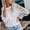 White, variant on Women's Embroidered Lace Batwing Shirt Poncho Tunic Tops Scallop Hem Sheer Mesh Blouses For Casual Vacation and Chic Everyday Outfits