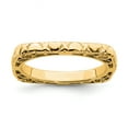 thumbnail image 1 of 925 Sterling Silver Gold Plated Square Stackable Ring, 1 of 7