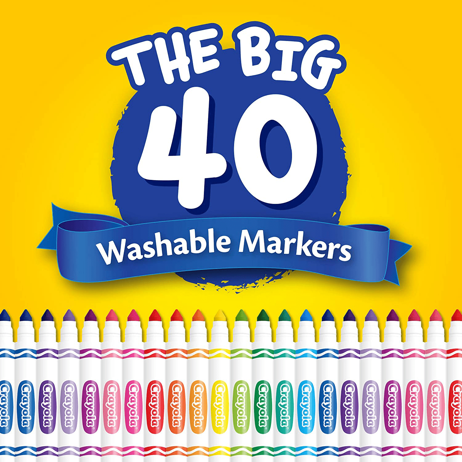 Great Value, Crayola® Ultra-Clean Washable Markers, Broad Bullet