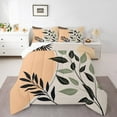 thumbnail image 2 of Manfei Rustic Leaves Bedding Comforter Set,Modern Aesthetic Deagin Twin Comforter Sets,Beige Green Orange Bedding Set For Girls,Super Cozy Room Decor Reversible,2 Pieces, 2 of 8