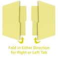 thumbnail image 3 of UBMOVE uOffice Letter Size 1/2 Cut Tab File Jackets 100 Count, Yellow, 1 Pack, 3 of 9