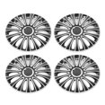 thumbnail image 1 of Couvercle de bord de roue, snap décoratif sur 4 Pcs Couvercle du moyeu de roue 14 pouces Protection complète pour le pneu R14, 1 of 7