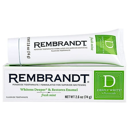 Rembrandt Deeply White + Peroxide Whitening Toothpaste 2.6 oz (pack of 6)