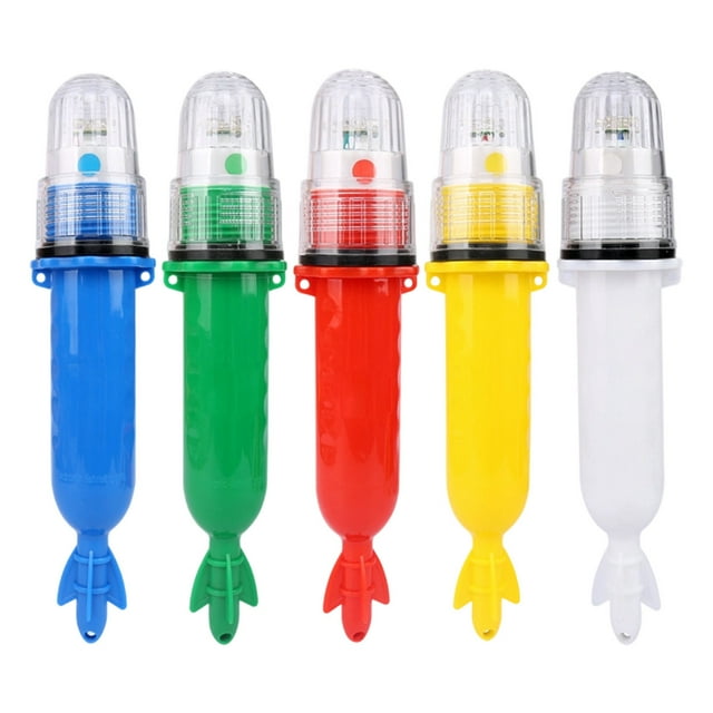 Camping Light, Marine LED Fish Light High Brightness Signal Warning Light Color Optional (red/blue/white/yellow/green) 26cm Buoy Flashing Light Navigation Mark Light, Outdoor & Sport