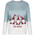 thumbnail image 3 of GHSDFBB Chandails de Noël pour Femmes Mode Loisirs Imprimé Graphique Manches Longues Hauts Mignons Chandail en Molleton Col Rond Cadeau de Noël, 3 of 5