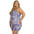 thumbnail image 6 of Sporti Unitard Shibori Ombre One Piece Swimsuit, High Cut, Removable Cup (Women’s), 6 of 10