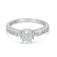 thumbnail image 6 of 10k White Gold Oval White Topaz And Diamond Ring, 6 of 6