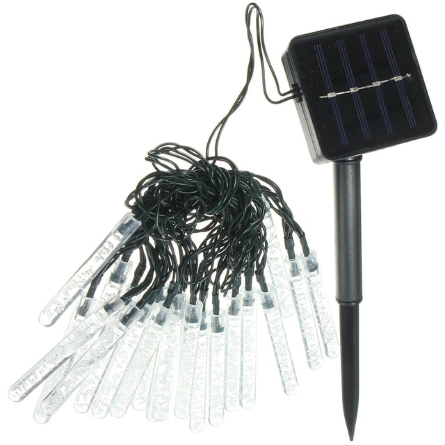 Lampara Lámparas LED solares para exteriores, 3,5 M, 20 LED, lámpara Piton de hielo, luces, blanco cálido Likrtyny Lámpara
