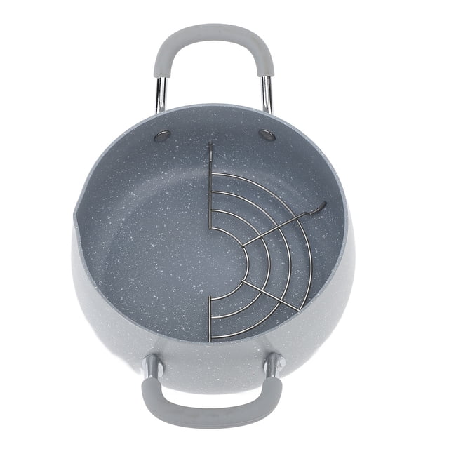 Mini Deep Fryer Pot, Anti Oil Splash Japanese Deep Fryer Pot Dual Handle Easy To Clean for Kitchen
