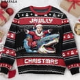 thumbnail image 3 of Suéteres de punto navideños feos con personajes/mascotas personalizados y fotos personalizadas, jerséis de regalo de Navidad, tops para parejas, fiestas, unisex, informales, 4, 3 of 5