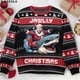 thumbnail image 3 of Suéteres de punto navideños feos con personajes/mascotas personalizados y fotos personalizadas, jerséis de regalo de Navidad, tops para parejas, fiestas, unisex, informales, 5, 3 of 5