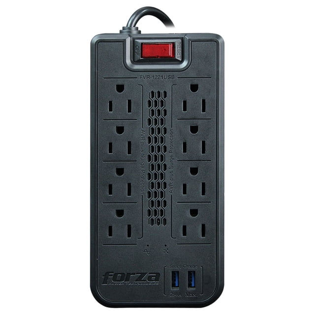 Regulador FORZA FVR-1221USB 1200VA/600W 120V 8 NEMA 2 USB