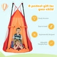 thumbnail image 5 of Infans 40" Kids Hanging Chair Swing Tent Set Hammock Nest Pod Seat Orange, 5 of 7