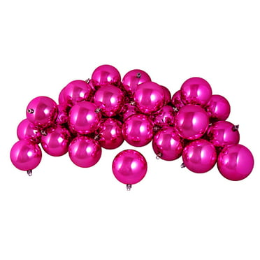 8ct Light Magenta Pink Regal 4-Finish Shatterproof Finial Christmas ...