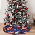 thumbnail image 5 of Yiaed American With Lips Print Christmas Tree Skirt , Tree SkirtsTree Mat for Christmas Winter Holiday Indoor Decorations-30", 5 of 7