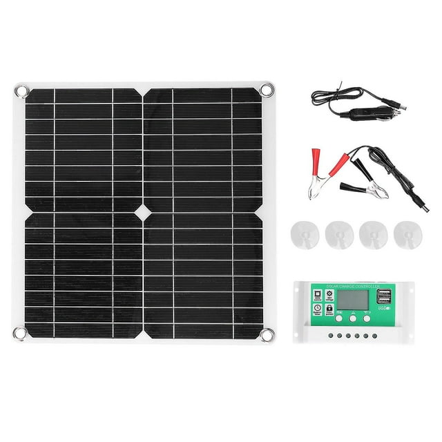 40W 18V Monocrystalline Silicon Flexible Solar Panel with 10A Solar Charge Controller for Outdoor