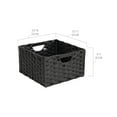 thumbnail image 4 of Seville Classics Premium Handwoven Portable Laundry Bin Basket with Carrying Handles, Household Storage for Clothes, Linens, Sheets, Toys, Black, Rectangular (2-Pack), 4 of 6